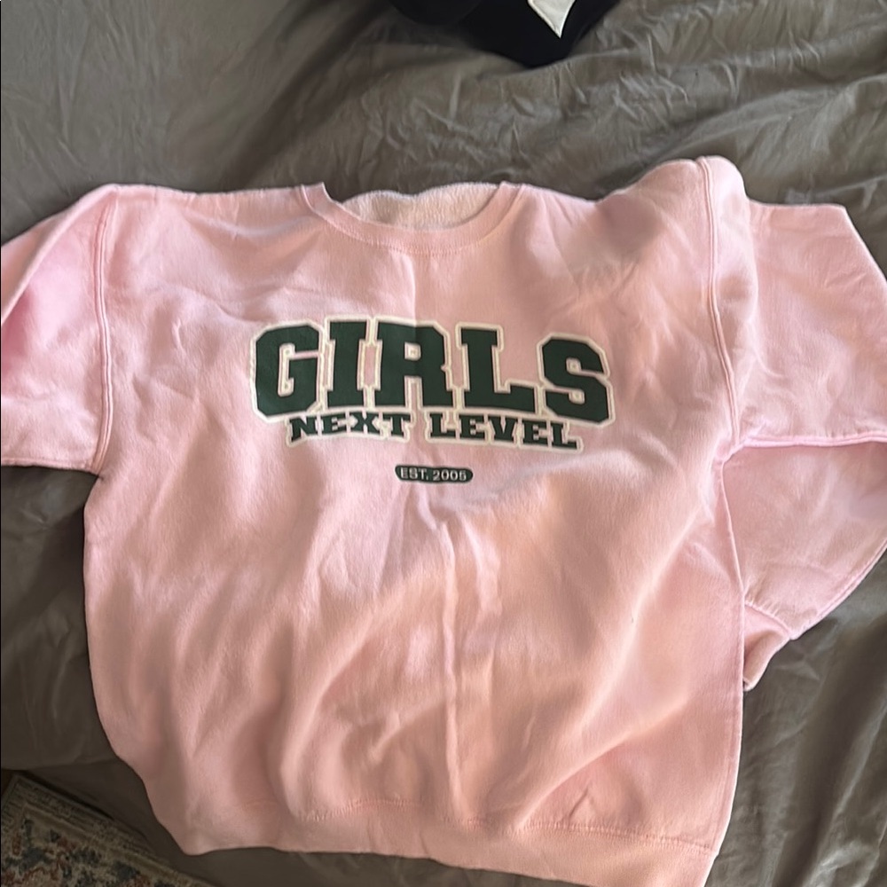 Pink Girls Next Level Sweatshirt